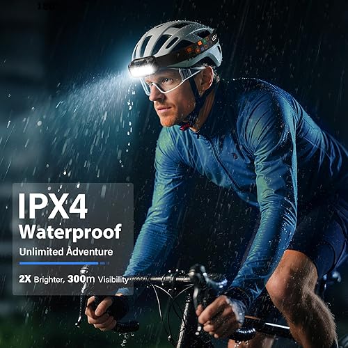 Miniatura 6 de LHKNL Linterna frontal recargable, lumen súper brillante con sensor de movimiento, linterna LED impermeable con luz blanca y roja, 8 modos de luces