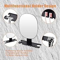 Vista 3 de Shower Mirror Fogless for Shaving, Shower Shaving Mirror with Razor Holder, Anti Fog Mirror for Shower, Bathroom Shower Mirror, Shatterproof &