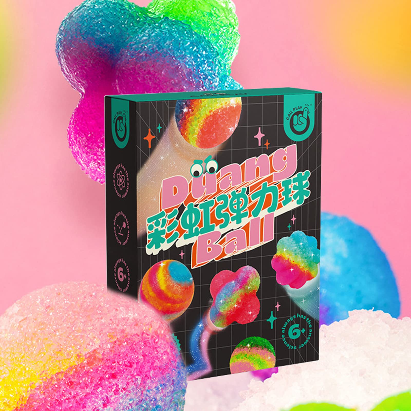 DIY Magic Bouncy Balls Craft Kit for Kids, Create Your Own Crystal Power Balls Glow Magic Balls, Fun DIY Arts and Crafts Birthday Party Favors for Kids (Magic Bouncy Balls)