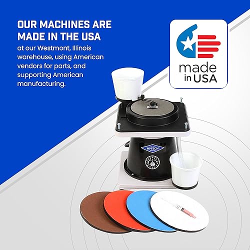 Miniatura 6 de Hi-Tech Diamond Equipo lapidario, pulidora de piedras y minerales, amoladora, máquina moldeadora con motor de velocidad variable, incluye kit de