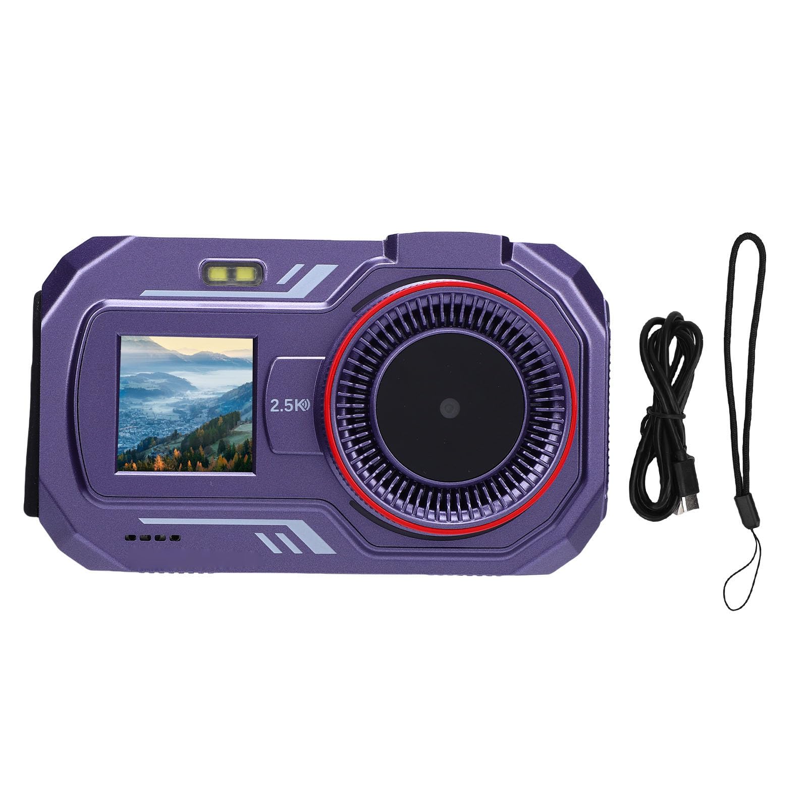 Upgraded 4K Digital Camera for Photography Vlogging, 48MP Compact Digital Camera,16x Zoom QHD 2720x1520 WiFi Dual Screen Selfie, for Travel Photography (Purple)-image-48