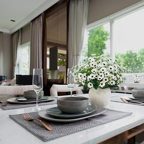 Miniatura 3 de 8 paquetes de girasoles artificiales para madres, flores artificiales para exteriores, resistentes a los rayos UV, no se decoloran, plantas de