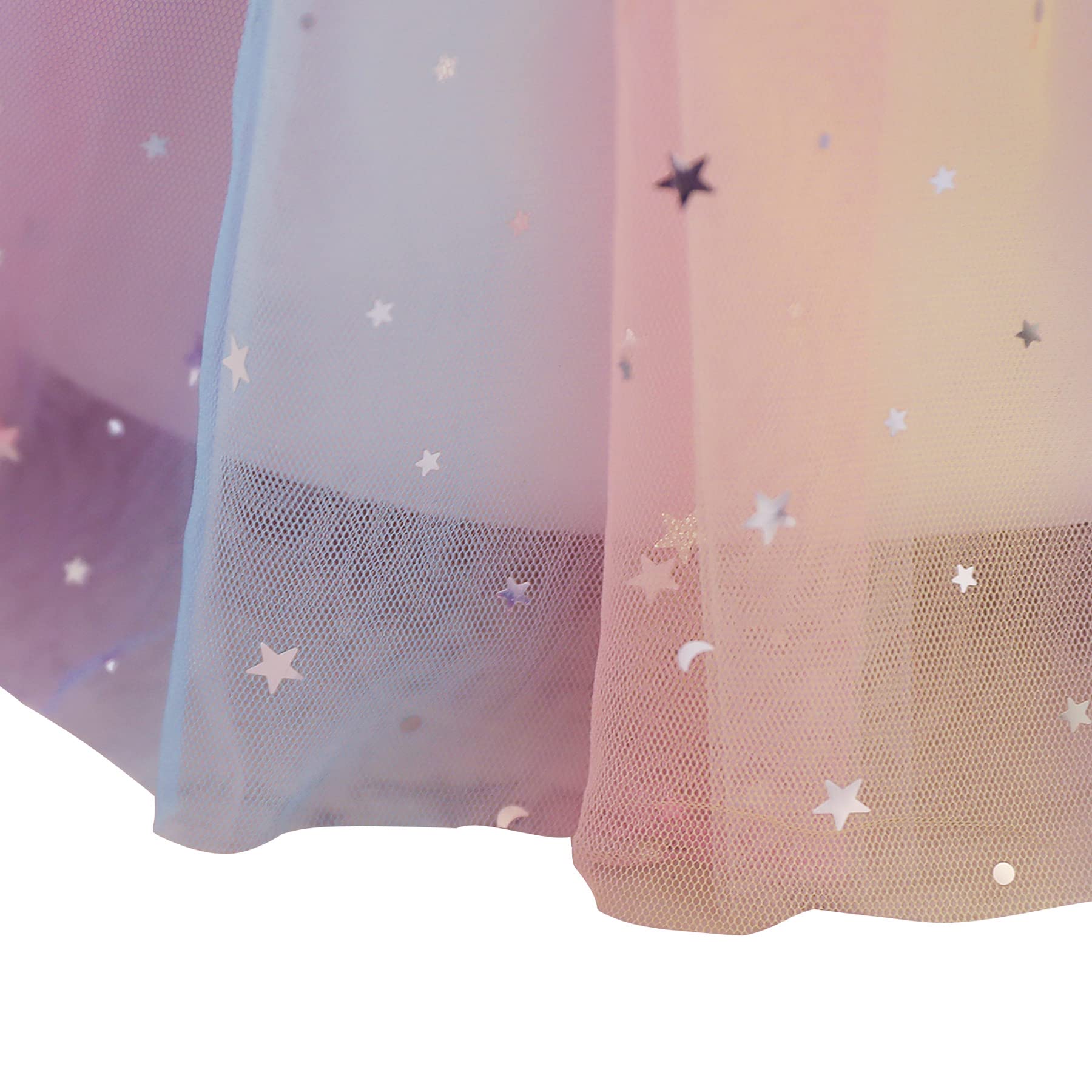 Niñas Vestidos Manga Larga Cumpleaños Niños Vestido Arco Iris Lentejuelas Jersey Vestidos Princesa