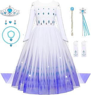 Aoiviss Girls Princess Costumes Snow Queen Princess Fancy Dress Up Clothes