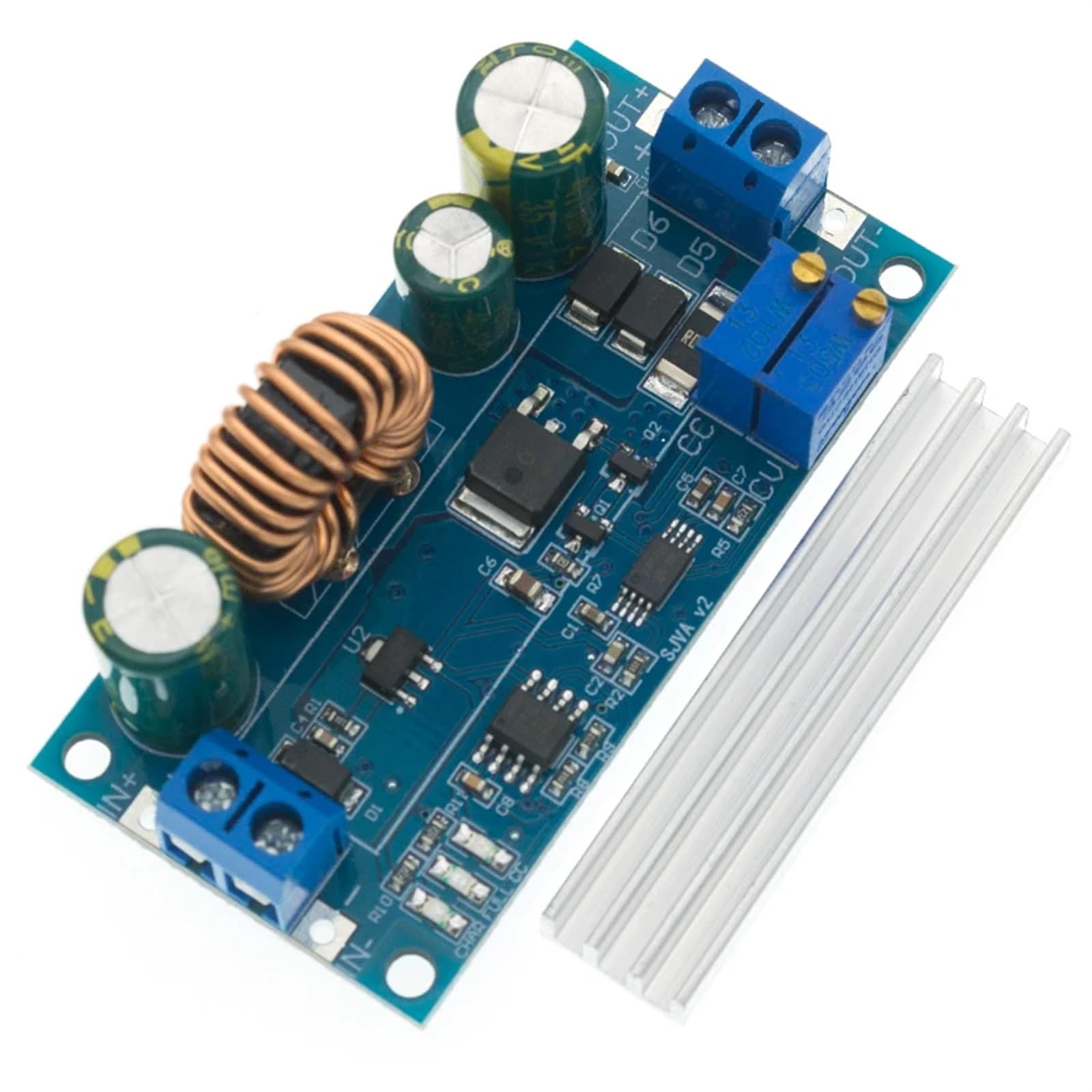 10 Uds CC CV Ajustable 3A 35W DC 5-30V a DC 0,5-30V Reductor convertidor Buck Boost módulo de Fuente de alimentación regulador de Voltaje XY-SJVA