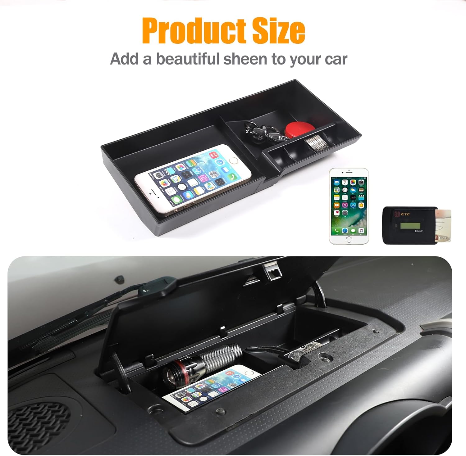 LLKUANG Dashboard Storage Tray Dash Storage Box Compatible with Toyota FJ Cruiser 2007-2021,Center Console Organizer Interior Accessories