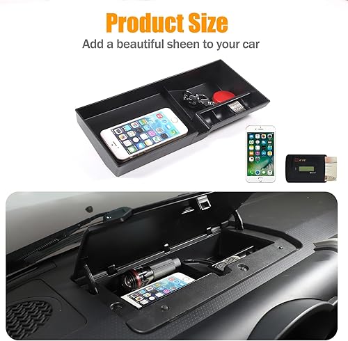 Miniatura 3 de LLKUANG Bandeja de almacenamiento para salpicadero, caja de almacenamiento compatible con Toyota FJ Cruiser 2007-2021, organizador de consola