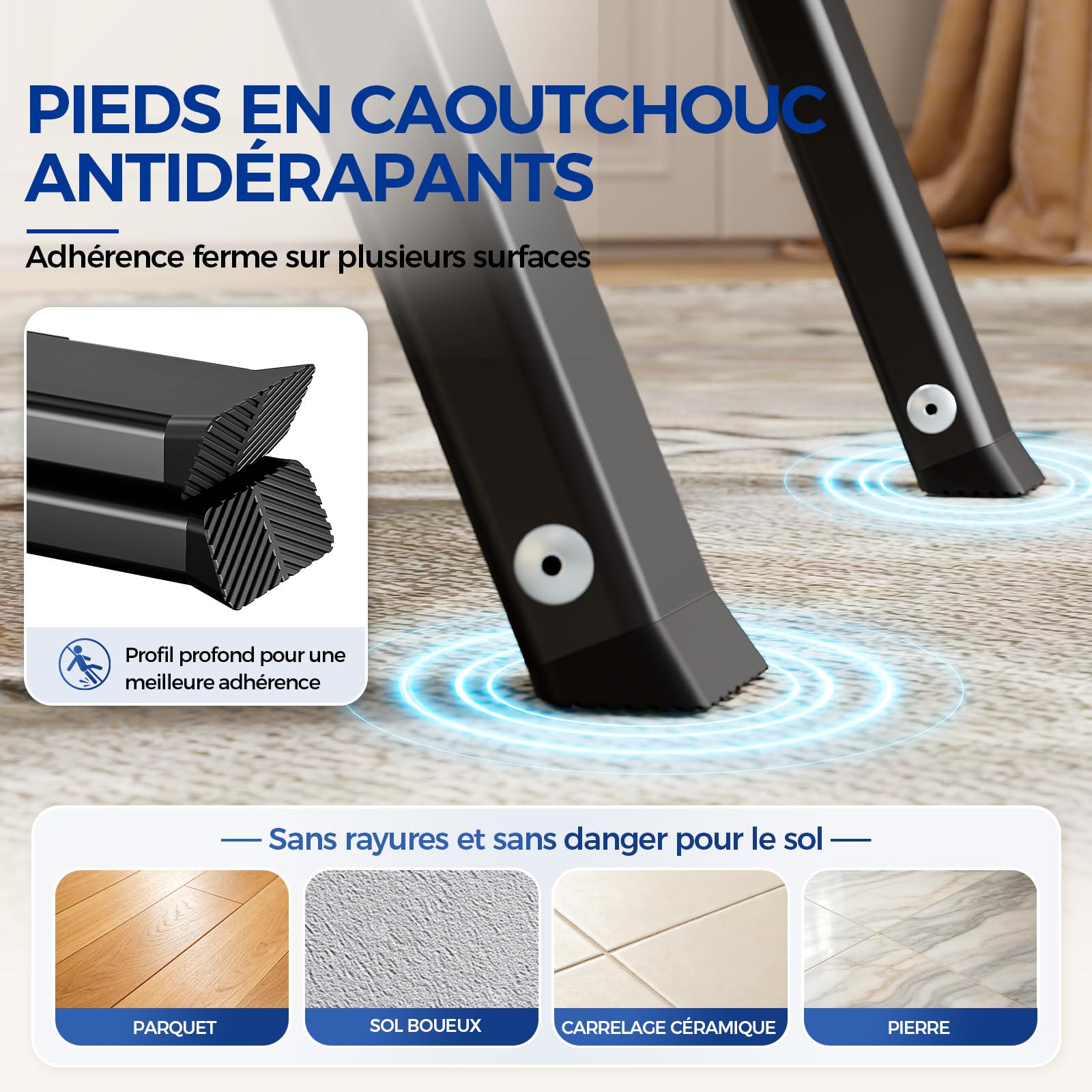 Urackify Échelle pliable à 5 marches en aluminium - Légère et peu