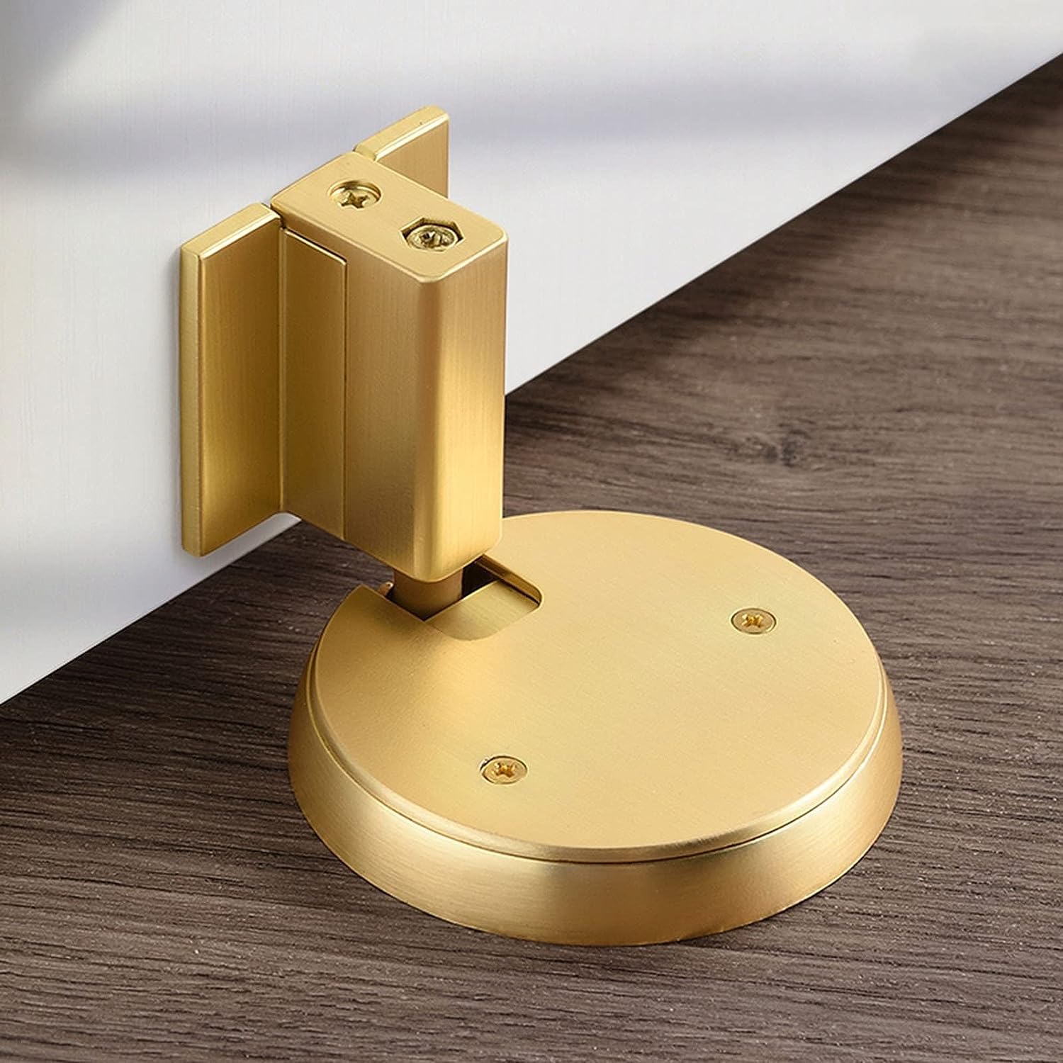Tope de puerta de acero inoxidable cepillado con soporte metálico de alta resistencia