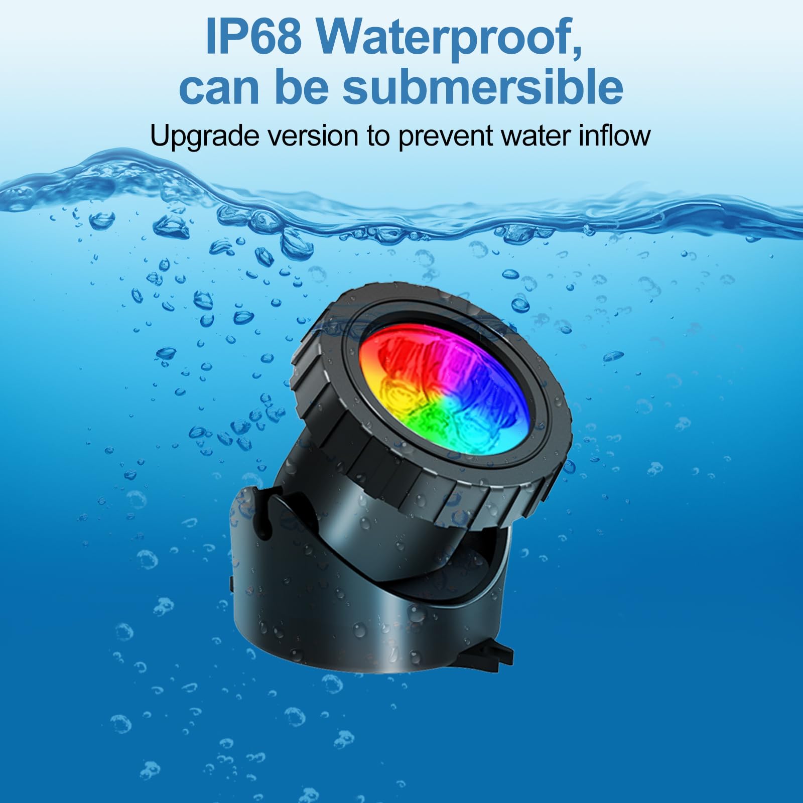 T-SUNUS Teichlichter Netzbetrieben mit APP/Fernbedienung, RGB-Unterwasserbeleuchtung, tauchfähig, IP68, mehrfarbiger Modus, Halloween-Teichlichter, für Aquarium, Garten, Springbrunnen, Teich im Freien