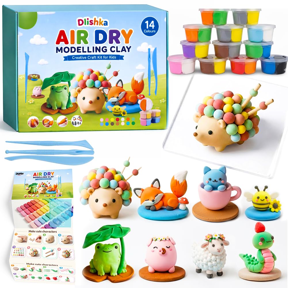 12PCS Air Dry Clay Kit Creative Arts for Adults & Kids