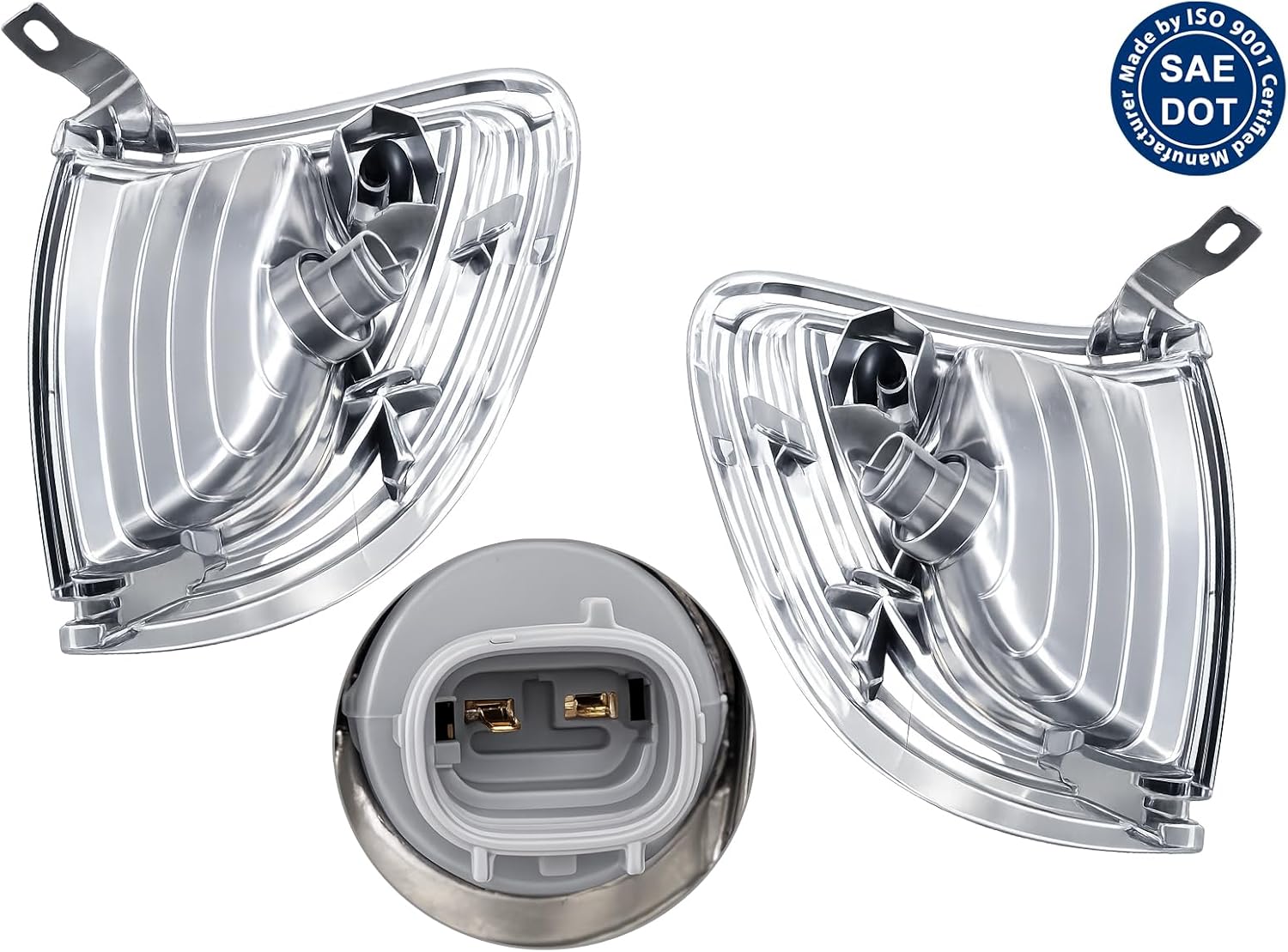 Auto Parts Avenue APA Replacement Chrome Trim Corner Parking Lamp for 2001 2002 2003 2004 Tacoma Passenger Right and Driver Left Side PAIR