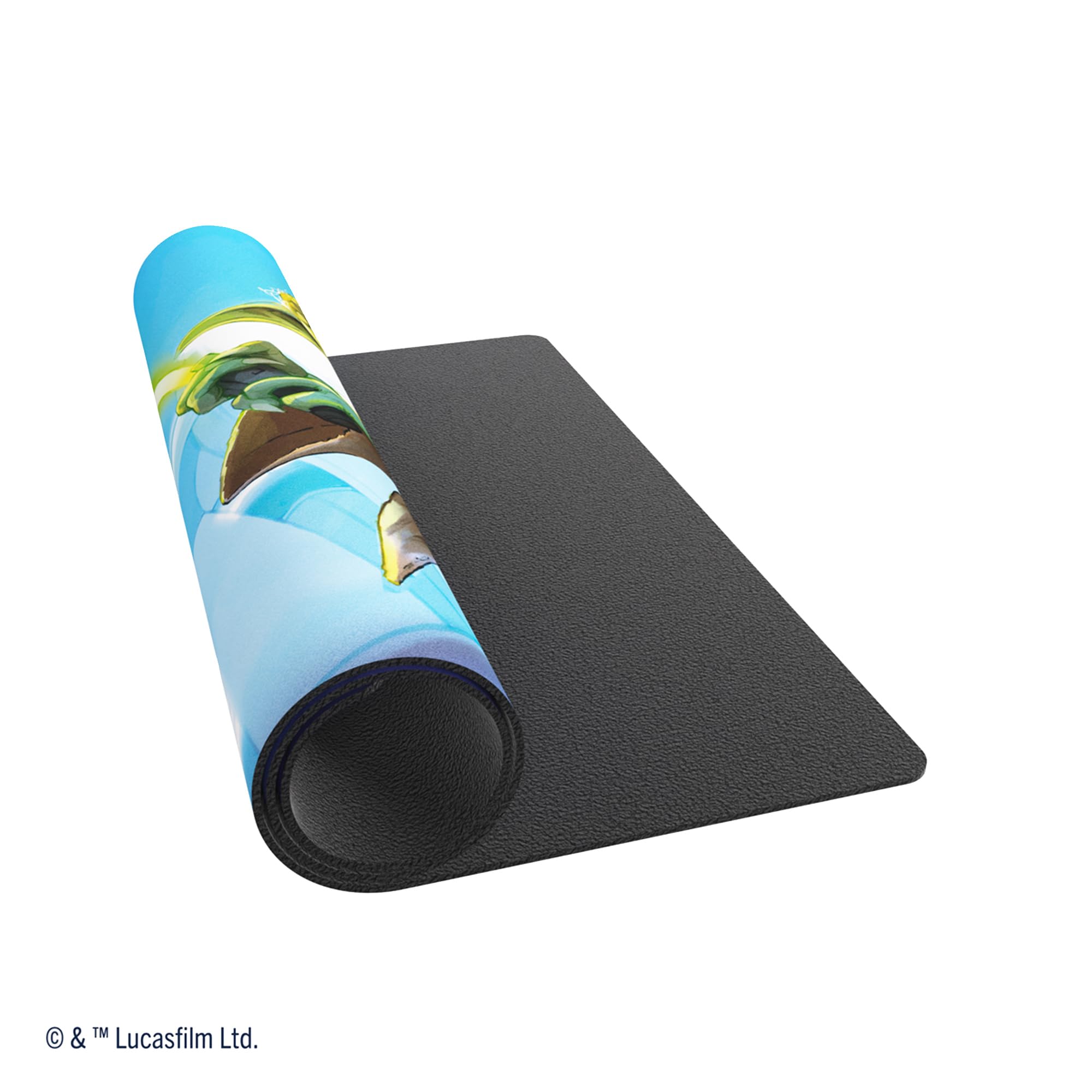 Star Wars Unlimited Yoda PRIME GAME MAT - oficjalnie licencjonowany kolorowy nadruk Playmat, Slip-Resistant 24" by 14" Rubber Mat, kompatybilny z TCG i LCGs, Made by Gamegenic