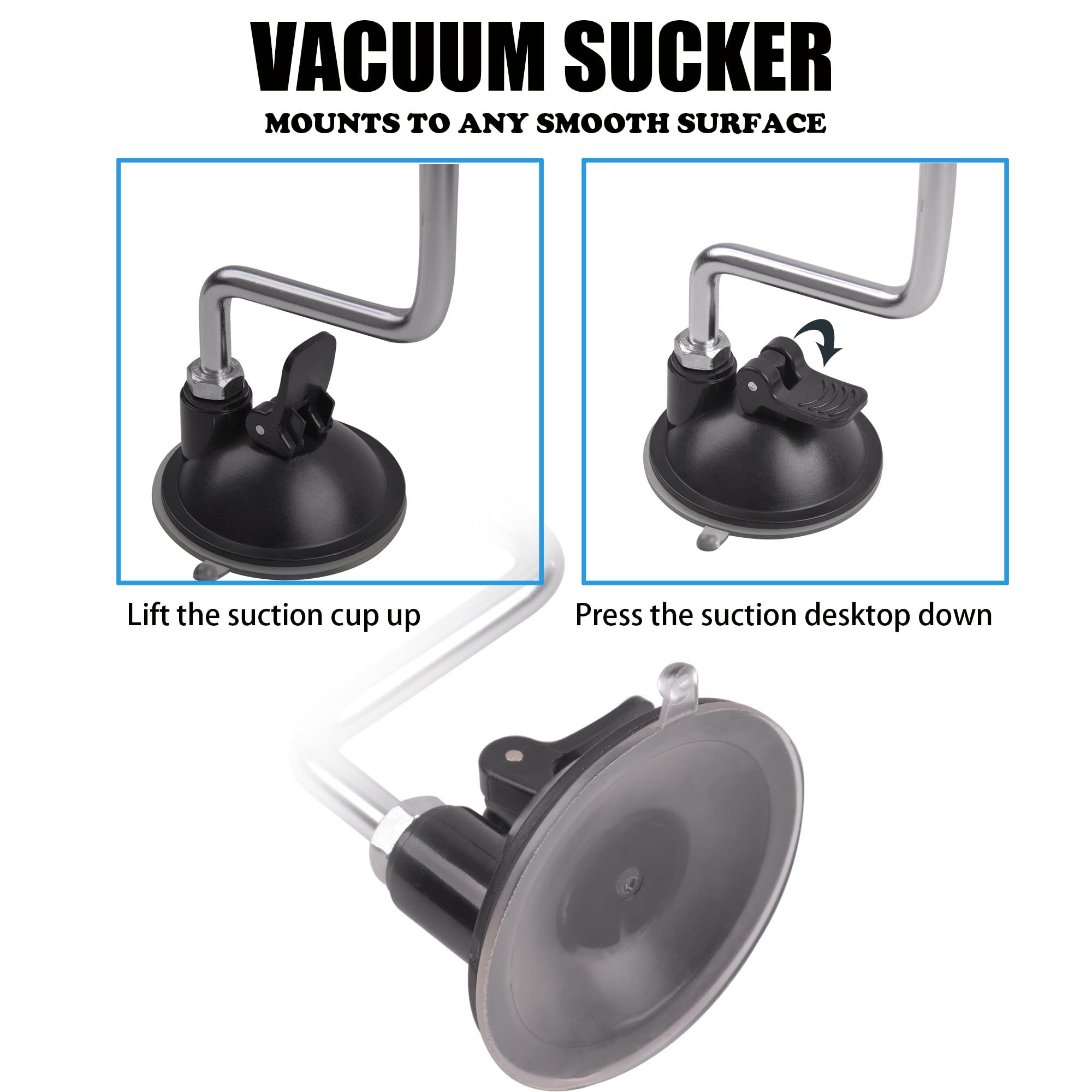 VATEICO Light-Weight Fishing Line Spooler Portable Fishing Line Winder with Clamp Adjustable Spinning Reel Spool Spooling Station System Machine Fishing Accessories Suction Cup