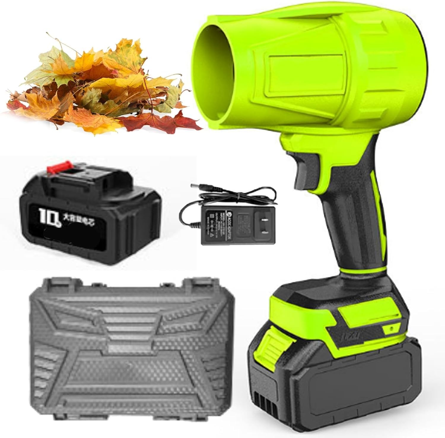 Seese Pro Turbo Jet Souffleur A Feuille Sans Fil, Souffleur De Feuilles Sans Fil, 31 000 Tr/min, Portable Super Puissant, Dépoussiéreur à Air Comprimé à Vitesse Réglable (Vert-Ultimate