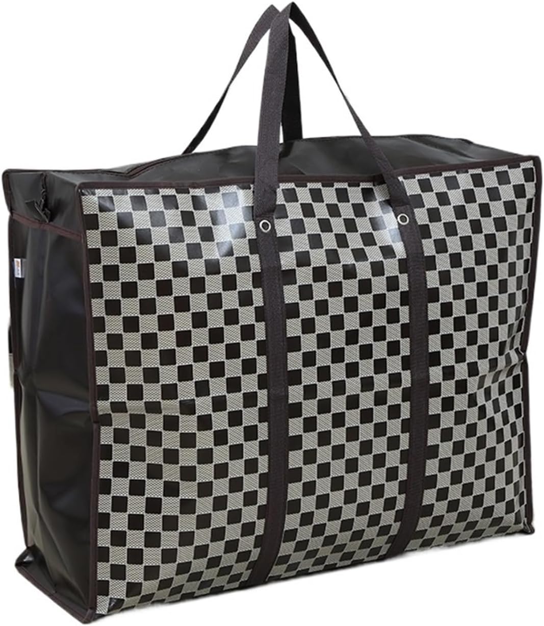 Printed Portable Moving Bag Non Woven Waterproof Travel Accessories Big Clothes Storage Pouch(Black Sunflower)