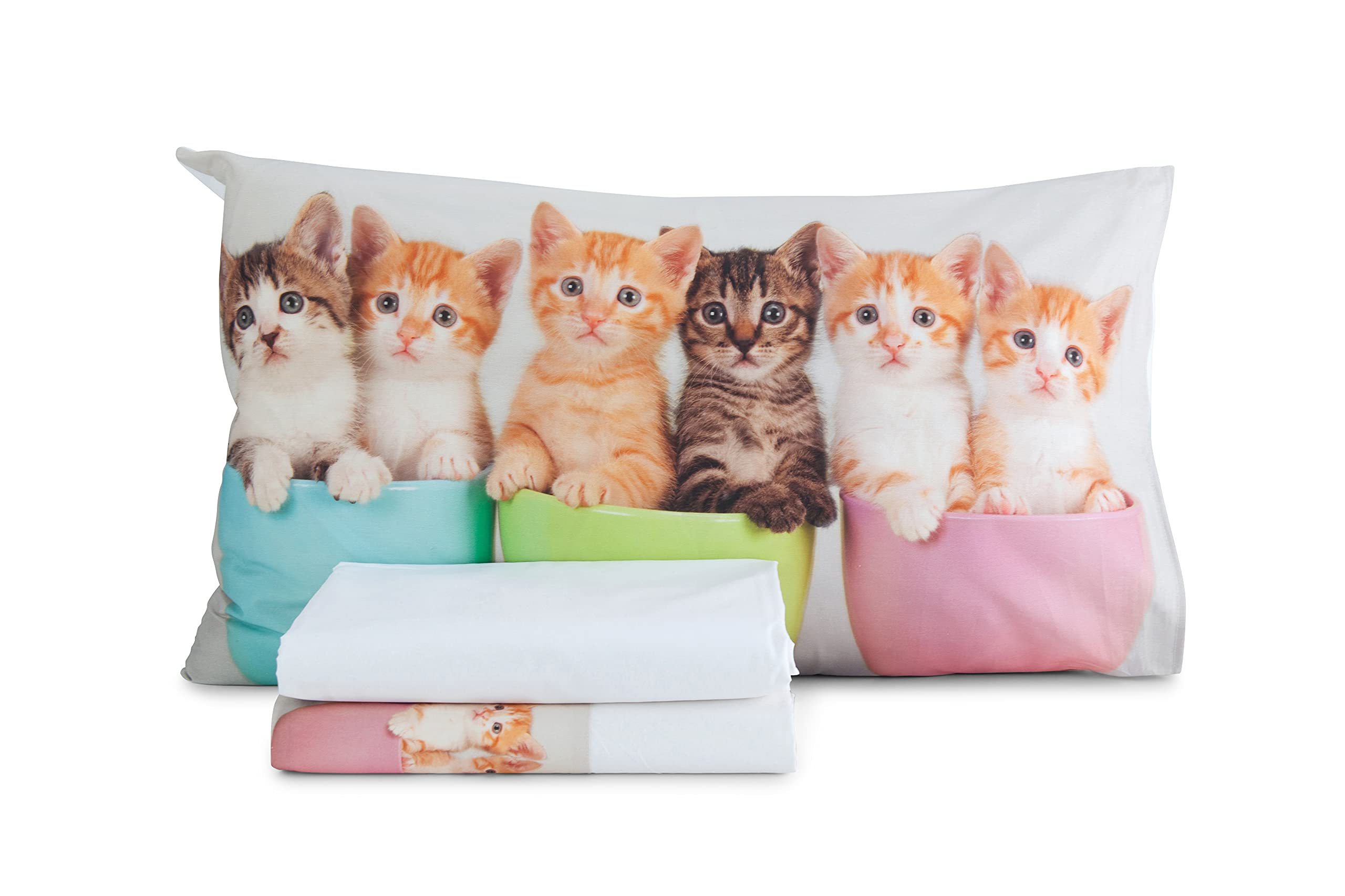 HomeLife Beddengoedset voor Frans bed, 100% katoen, toplaken