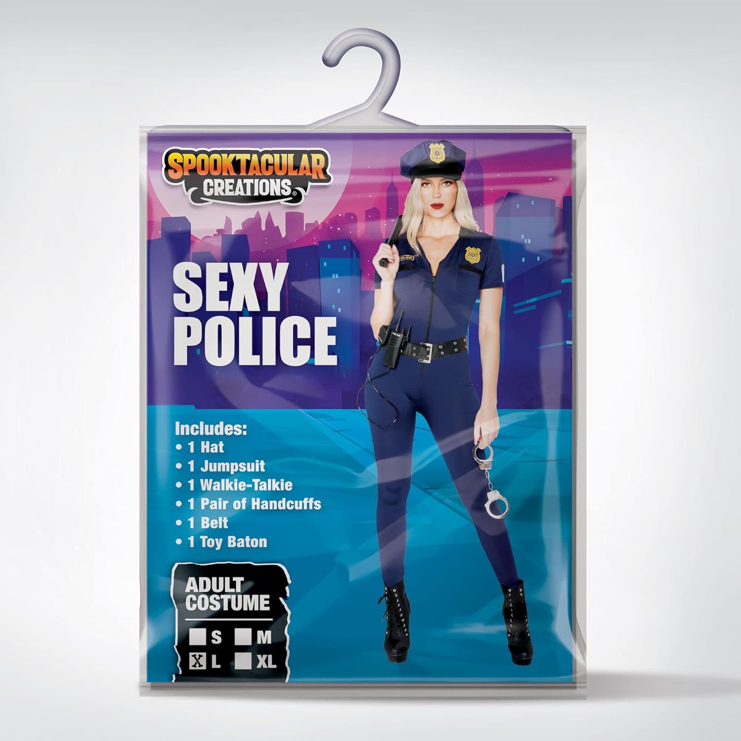 Spooktacular Creations 7 Pcs Women Police Costume, Halloween Cop Costume Women for Adult Halloween Cosplay Party Events - Image 7