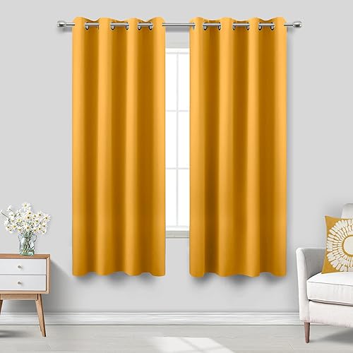 Miniatura 180 de KOUFALL Cortinas opacas doradas de lujo para sala de estar, elegantes cortinas de 84 pulgadas de largo, cortinas Doradas para Sala Elegantes Oro