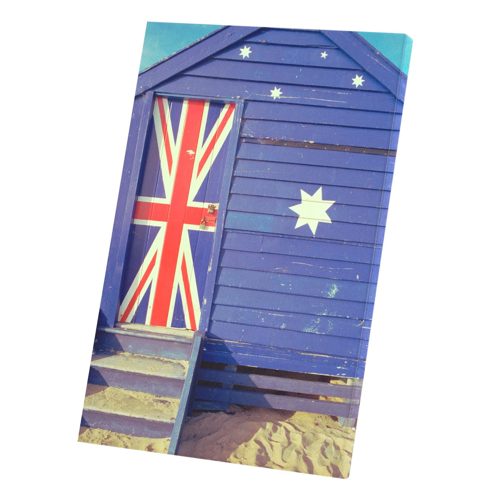 Cabane de plage Angleterre tableau mural pour raviver un mur blanc