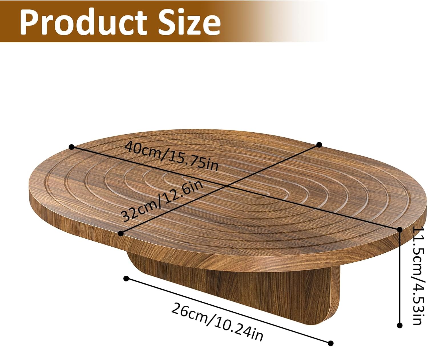 Asgolion Couch Tray Insert for Middle, 15.75"x12.6" Wood Sofa Tray, Folding Couch Armrest Table Fit Armless Couch/Sectional, for Drink Snacks Phone Remote Holder, Walnut Walnut 15.8" x 12.6" x 4.5"