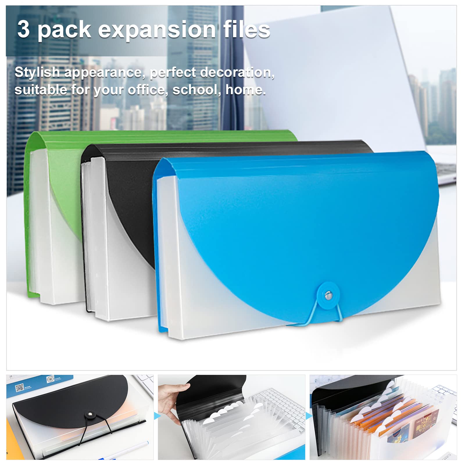 Business Source Letter File Pocket - 8 1/2" X 11" - 1" Expansion - Clear - 1 Each - View #6