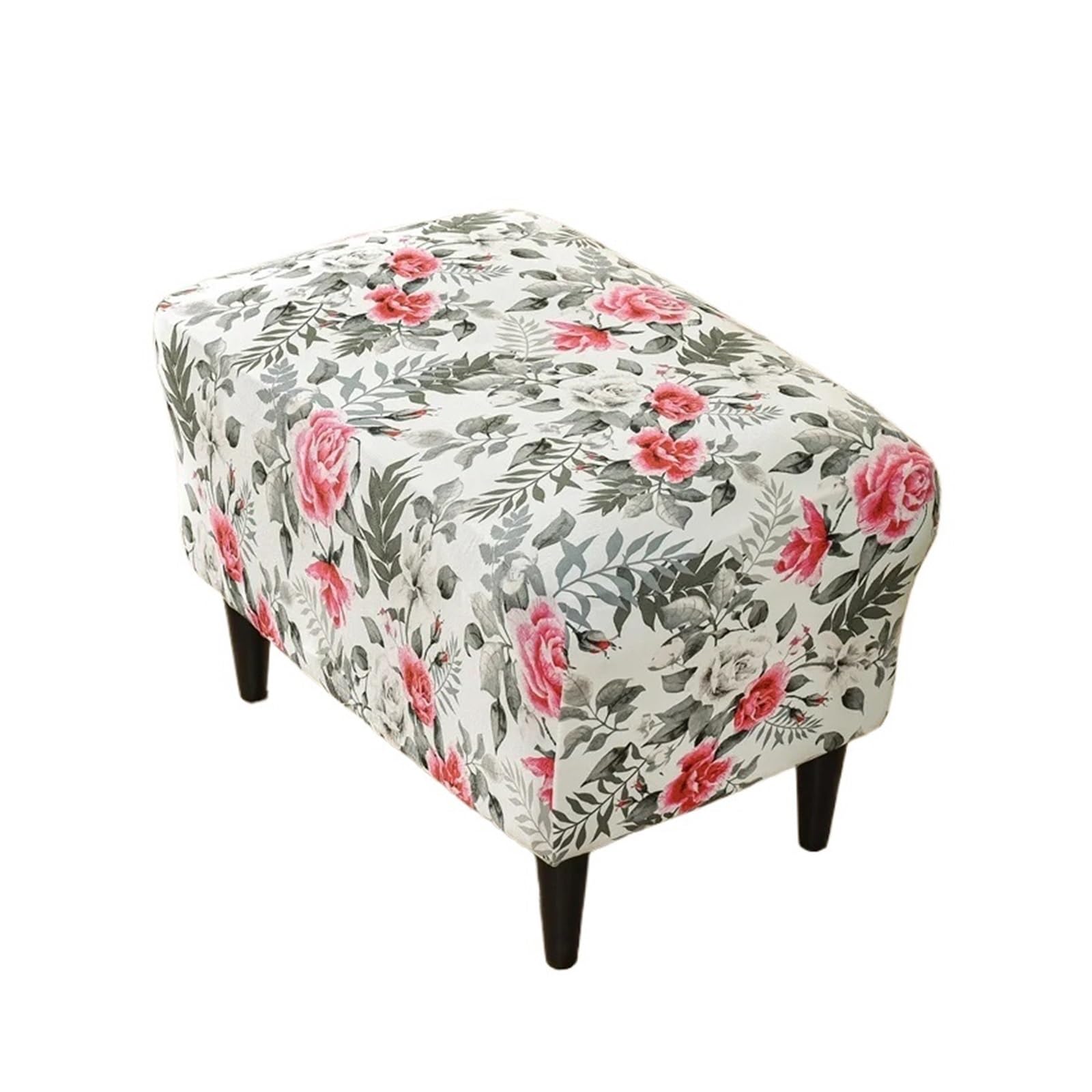 GCYEIDMA Wing Chair Slipcover Elastic Wing Chair Cover Stretch Sofa Slipcovers Sloping Armchair Case with Seat Cushion Covers(B11 Footstool Cover)