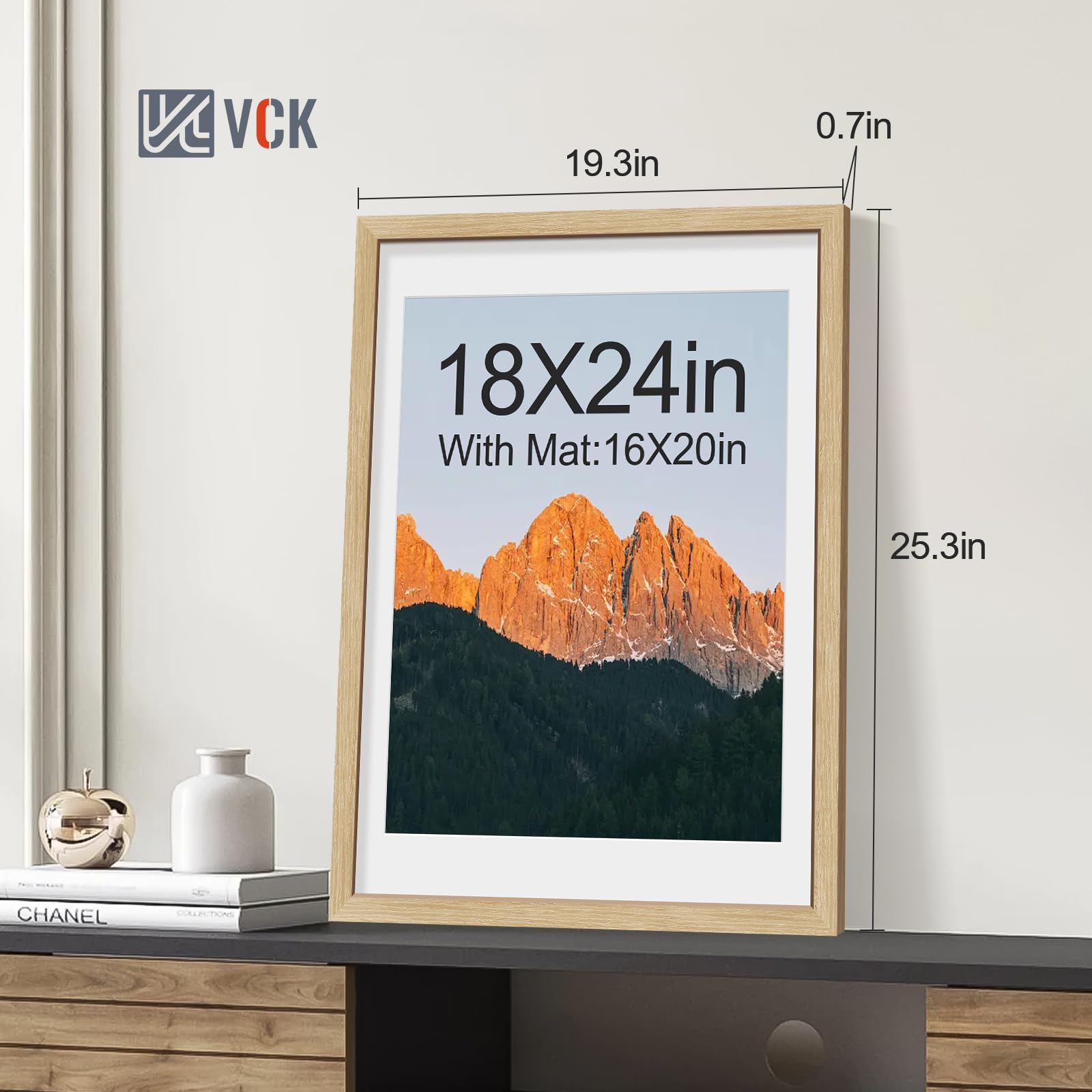 Amazon.com - VCK 18x24 Poster Frame 5 Pack - Natural Oak, High-End