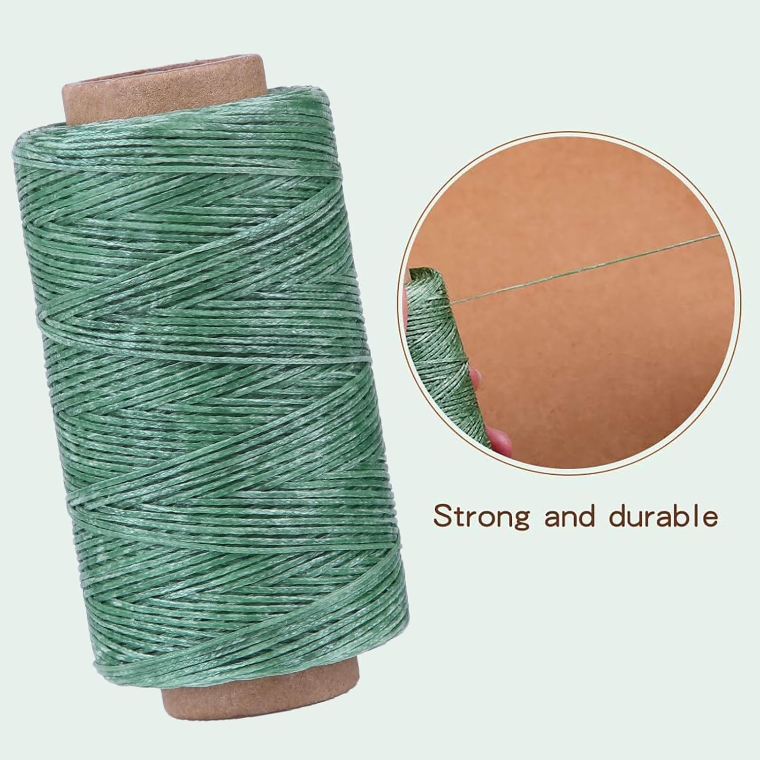 Qmnnma Waxed Thread - 284 Yards, Coated for Leather Craft, Book Binding, DIY Bags, Wallets, Shoe Repair, Jewelry Making - Image 3