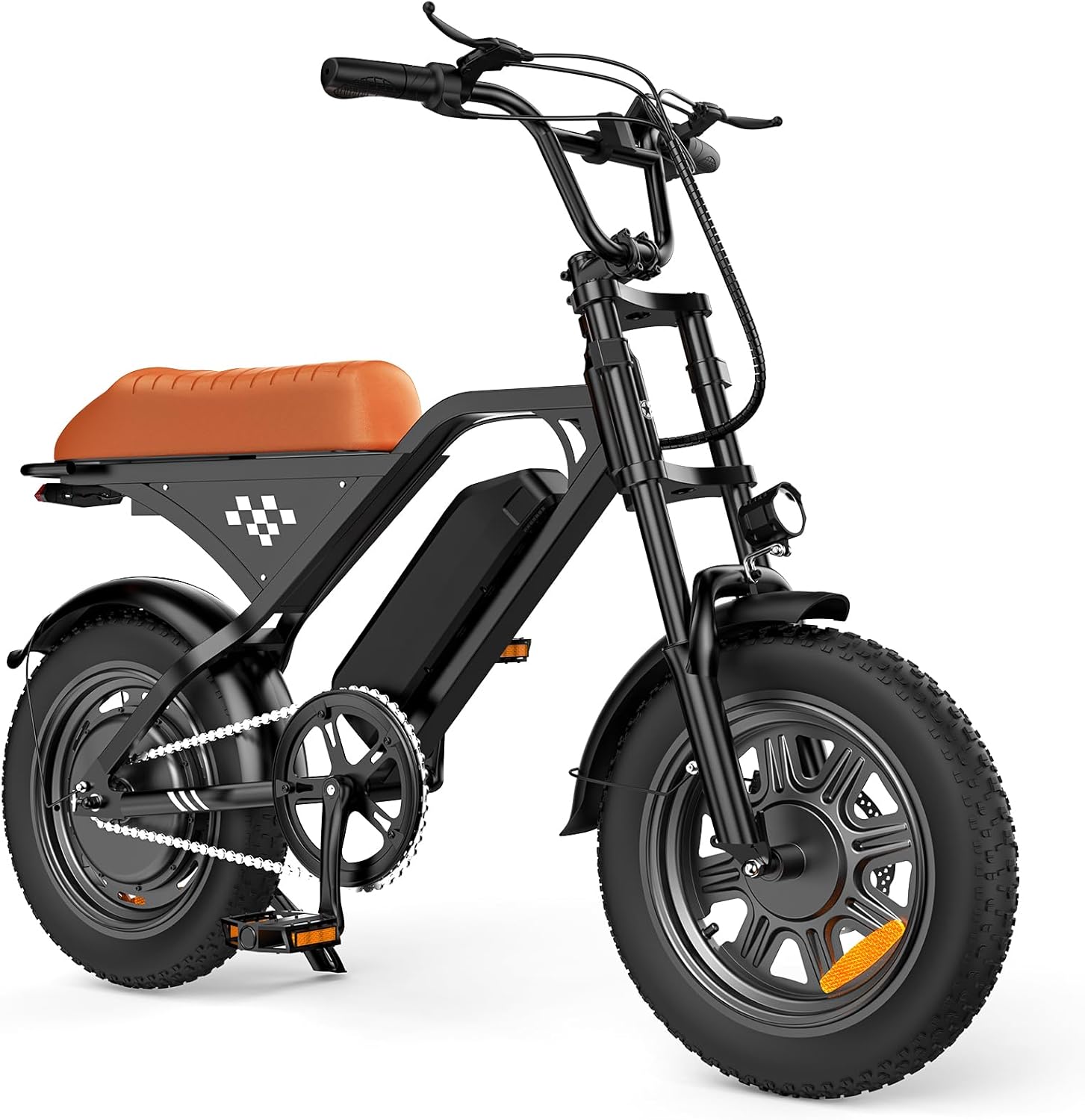 isinwheel Electric Bike for Adults,1500W Motor Electric Dirt Bike with 48V 20Ah Battery,35 MPH & 105 Miles Ebike,20" All Terrain Fat Tire Motorcycle,Full Suspension Moped E-Bike with Basket