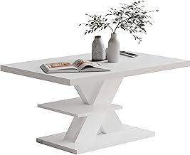 Casaria® Detroit 90 x 60 x 45 cm Sofa Table with 2 Shelves in Wood Max Load 50 kg Scratch Resistant Coffee Table Living Room Modern Design