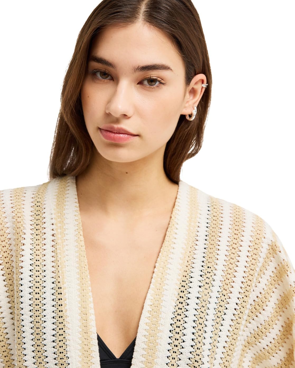 Roxy Moana Story - Cover-up de Playa Tipo Kimono - Mujer - Beige.