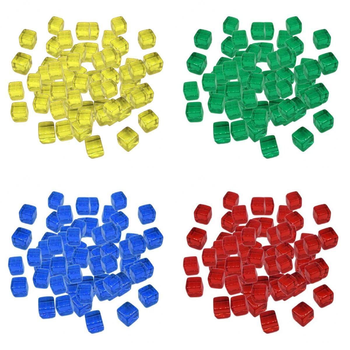 Lot de 400 Dés Vides (10 Mm, 4 Couleurs) pour Plateau de Jeu et Table