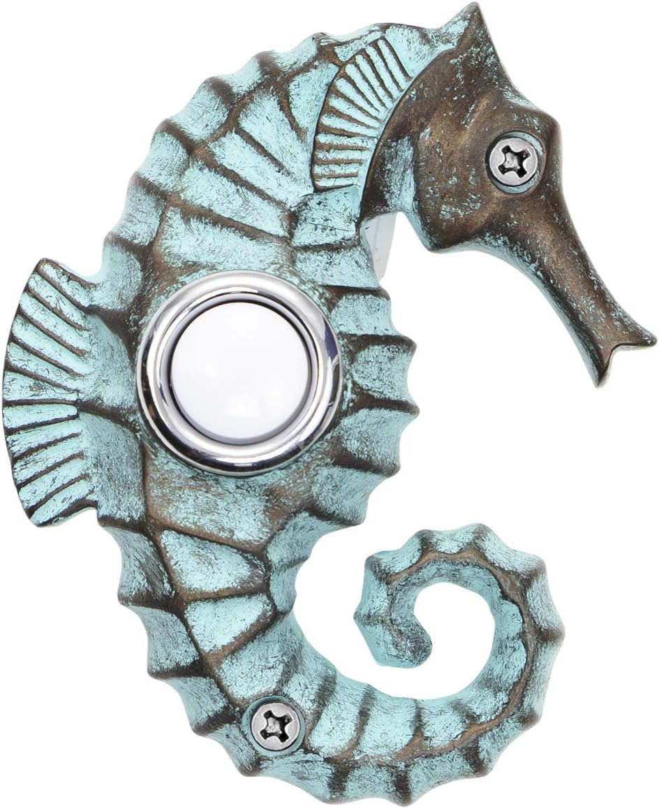 Waterwood Hand Painted Seahorse Doorbell