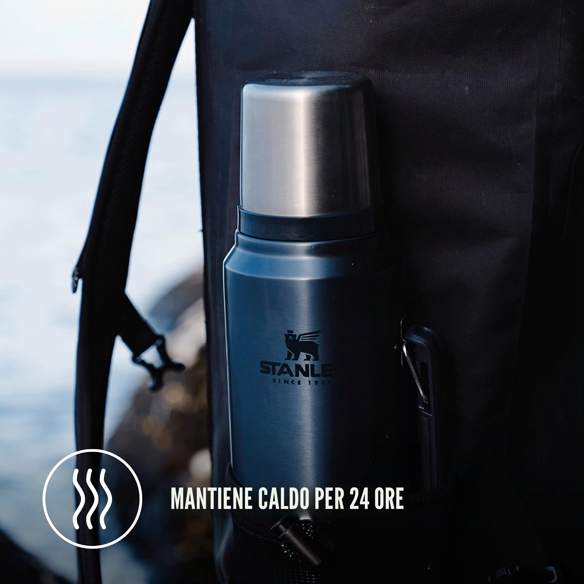Stanley Classic Legendary Thermos 1L - Mantiene La Temperatura 24 Ore (Caldo/Freddo) - Borraccia Termica - Senza BPA - Acciaio Inox - Termos - Nightfall