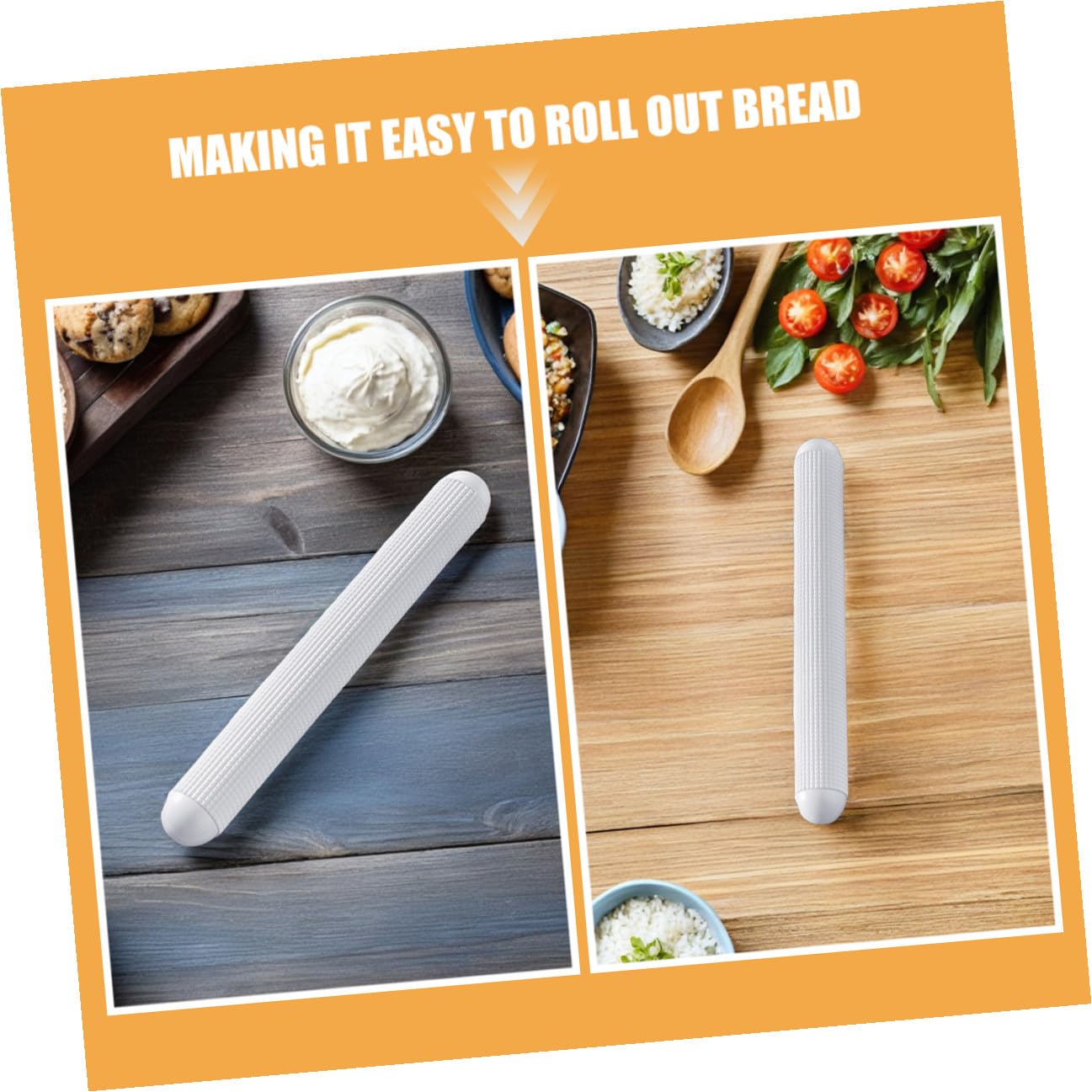 6 Piezas Rodillo Fondant Plástico con Diseño de Puntos Elevados Rodillo de Masa Antiadherente para Pan Pizza Pasta y Masa de Empanadilla Herramienta Versátil para Cocina y