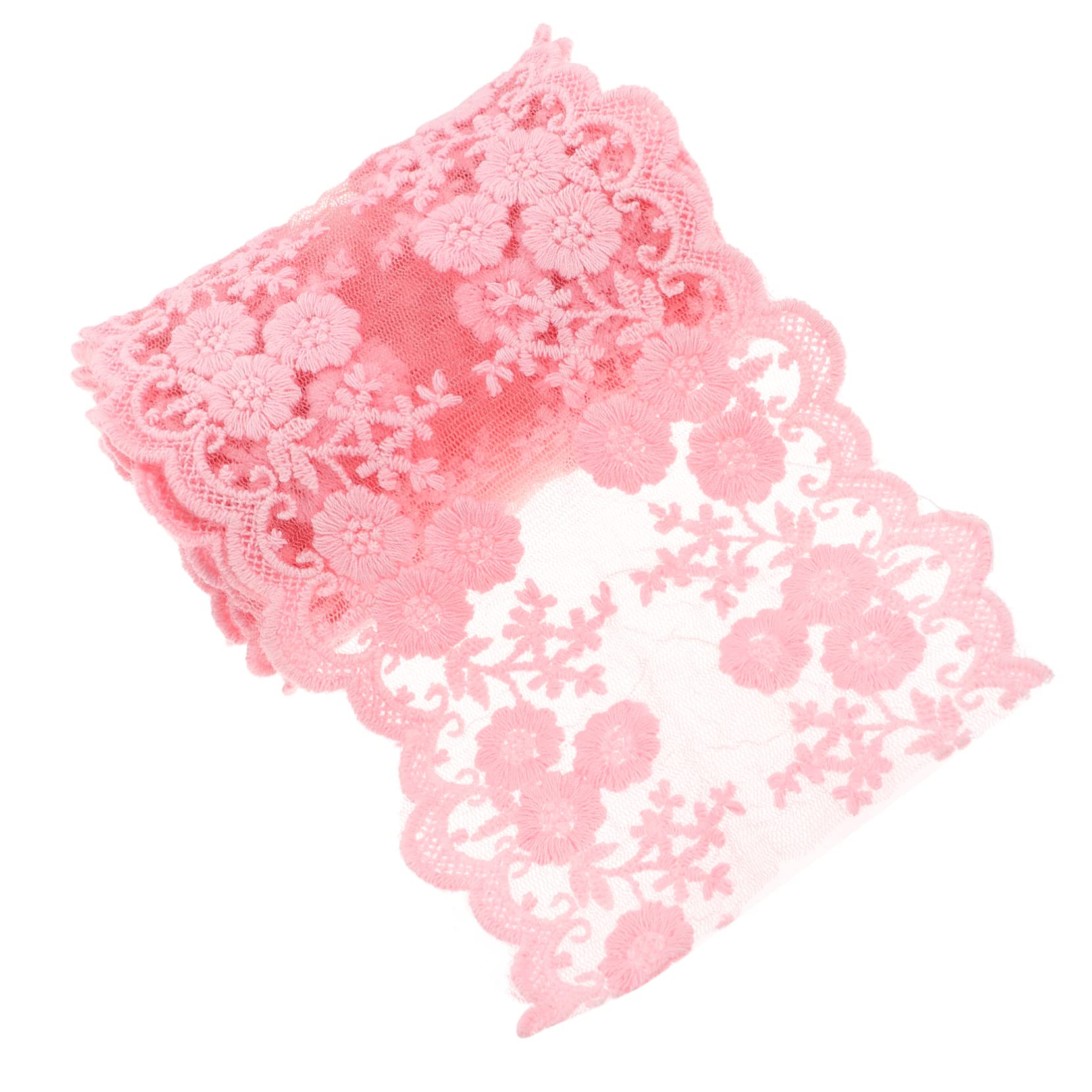 SEWACC 4rollos Encaje De Flores Negro Para Manualidades y Decoración Encaje Resistente Para Vestidos De Boda y Proyectos