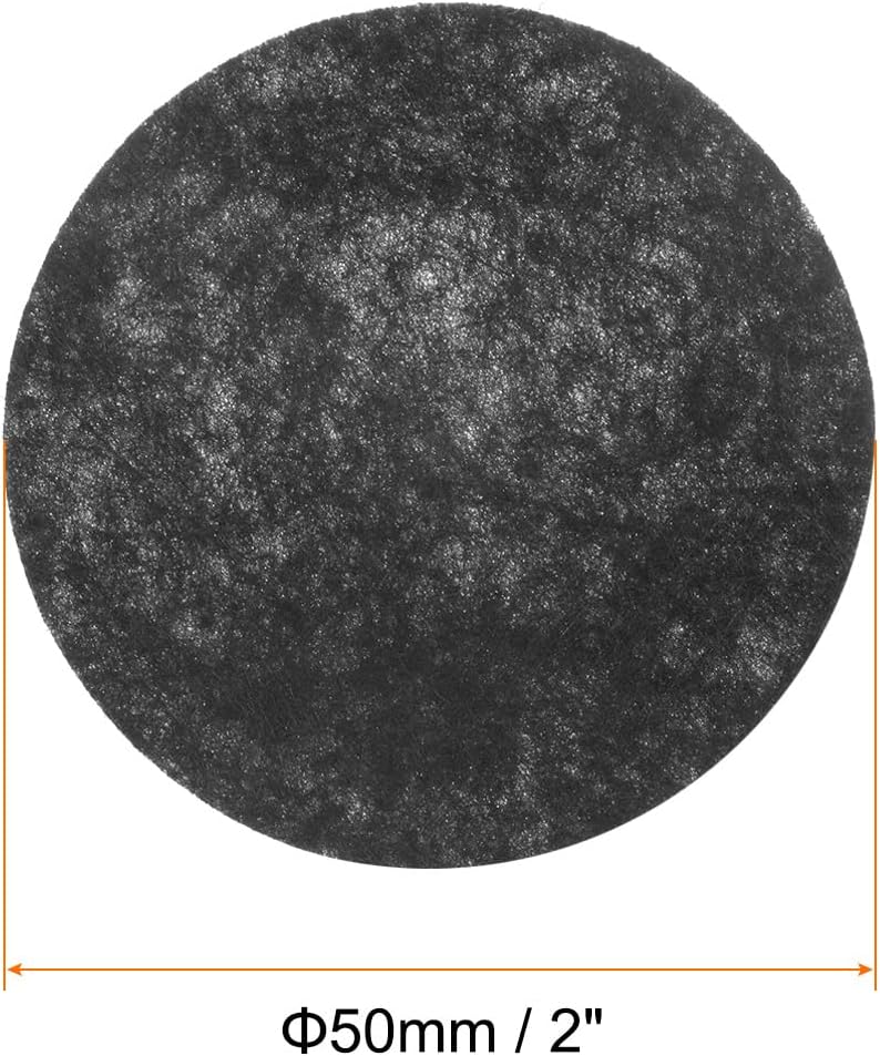 HARFINGTON 600pcs Round Felt Circles, 50mm 2" Pre Cut Felt Craft Pads Non-Woven Mini Felt Fabric Circles for DIY Sewing Handcraft Cut Projects Craft Finishing, Black