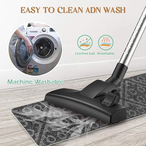 Miniatura 8 de Wotoban Alfombra antideslizante para interiores juego de 16 peldaños autoadhesivos de 8 x 30 pulgadas alfombra de escalera para corredores seguridad