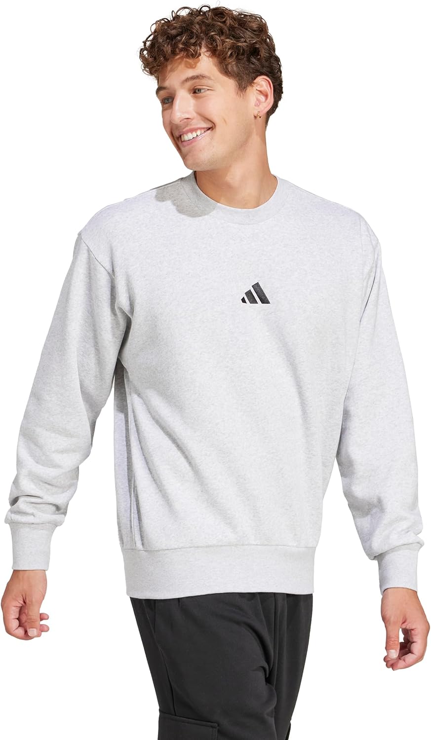 adidas mens Essentials Feel Cozy Fleece Sweatshirt - Image 2