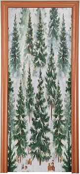 Blueangle Elastic Winter Forest Christmas Door Cover - Stretchy Fabric Front Door Banner for Christmas, Outdoor Home Party Decor568
