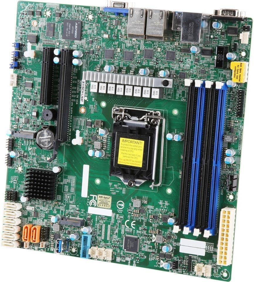 Supermicro MB MBD-X11SCH-LN4F-O S1151 Ci3 Celeron E-2100 C246 128G PCIE mATX