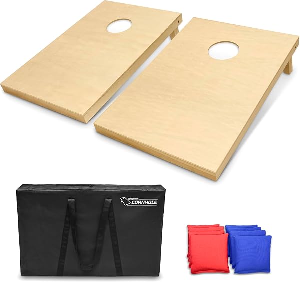 GoSports Set di Gioco in Legno Massello con 8 Sacchetti