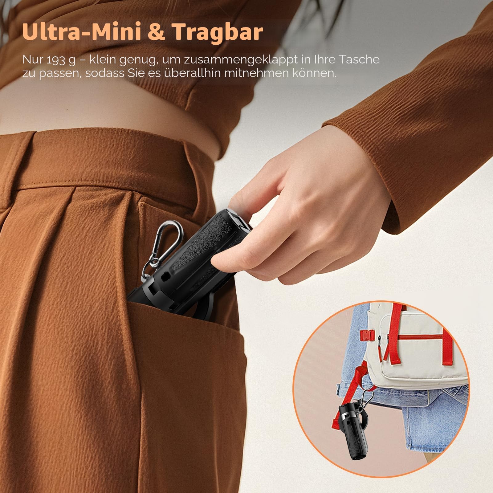 CloudValley Magnetischer Mini Selfie Stick Stativ, 4-in-1 Handy Stativ mit Bluetooth Fernbedienung, 360° Drehung, Faltbarem Griff & Taschenformat, Kompatibel mit iPhone & Android für Vlog/Foto