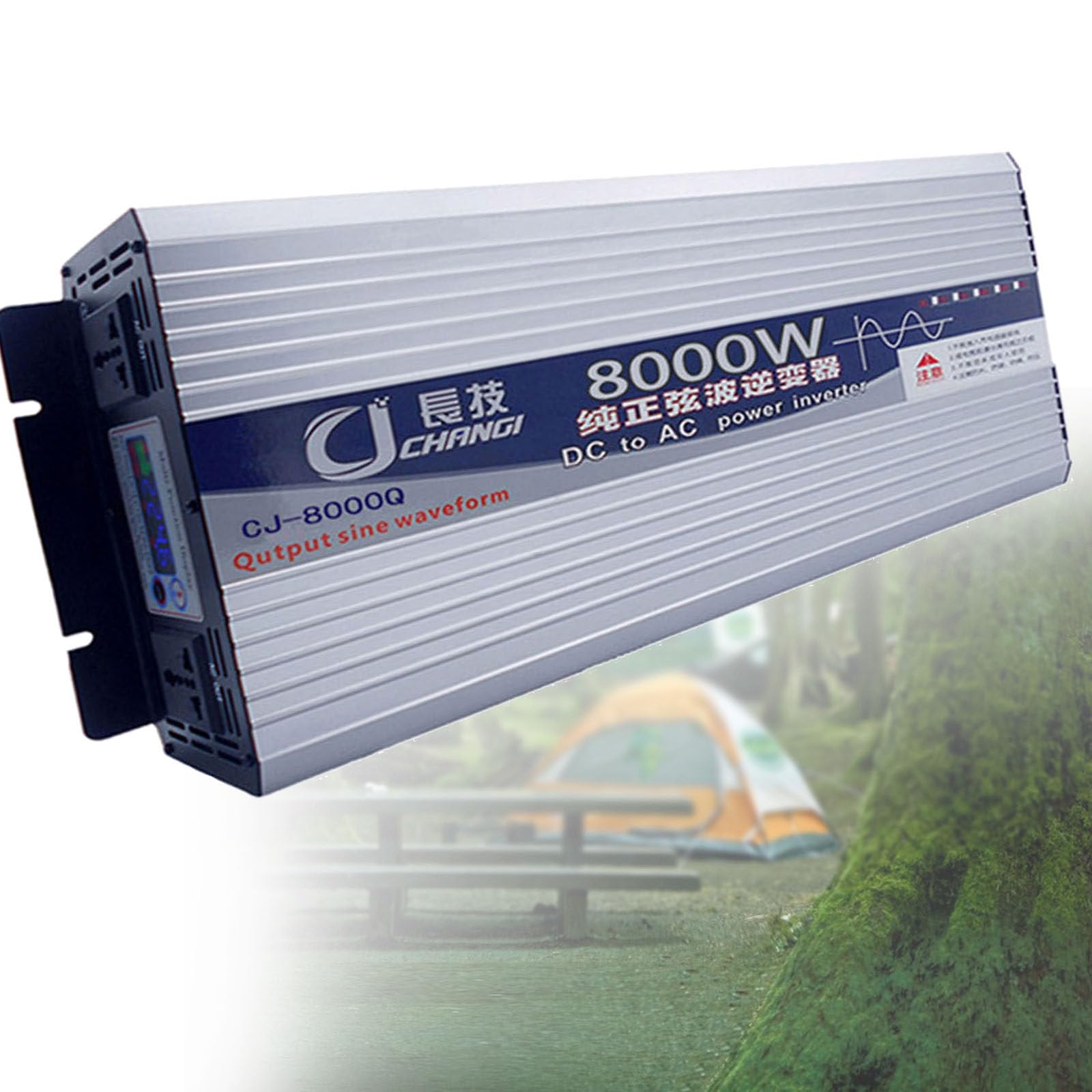 6000W,8000W,10000W,12000W invertitore di potenza,12V/24V/48V/60V/72V a 110V-220V,2 Presa CA,Adatto Cellulare e computer portatile,8000W-12VTO220V