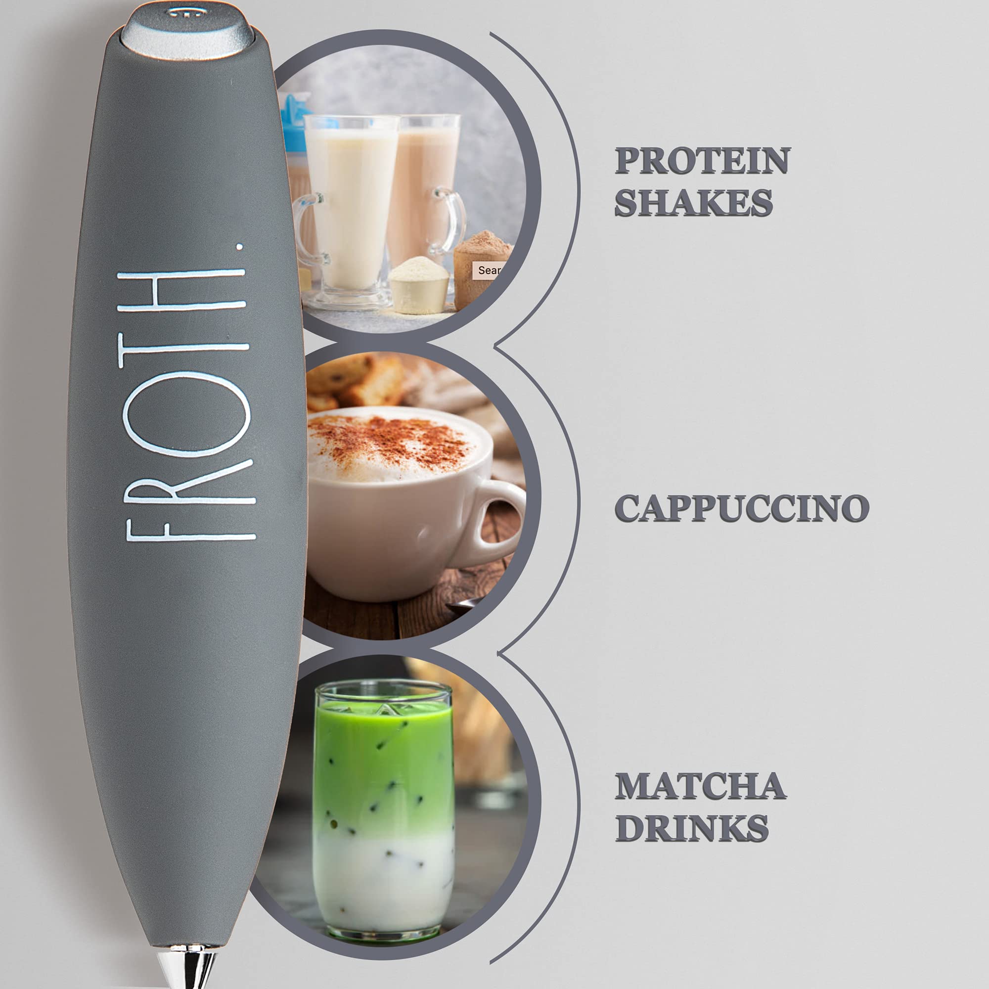 Rae Dunn Joy Snowflake Electric Milk Frother Christmas Farmhouse Coffee