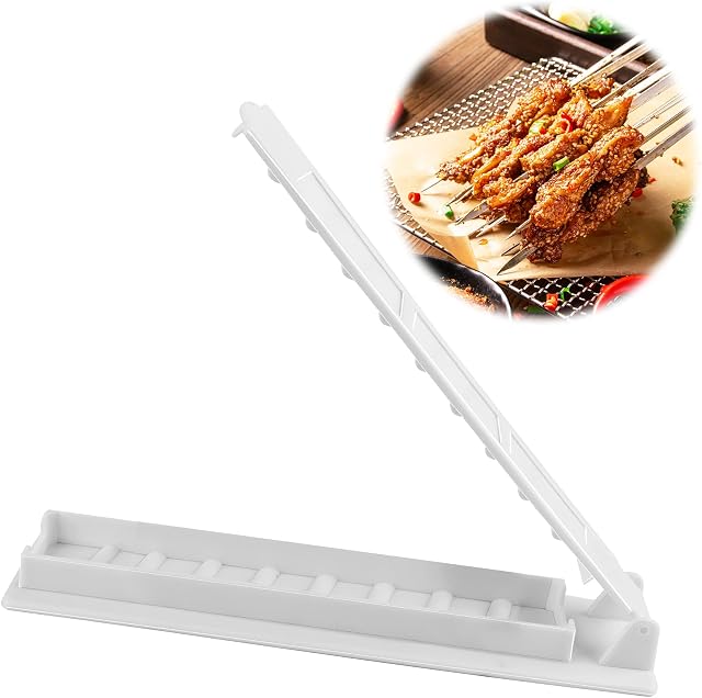 Kebab Maker, 30 cm długa forma do prasowania, grube tworzywo sztuczne, ręczna forma do kebaba, turecki szaszłyk, szaszłyki, szaszłyki kabobowe, biała prasa do kebabu, maszyna do grillowania i pikniku
