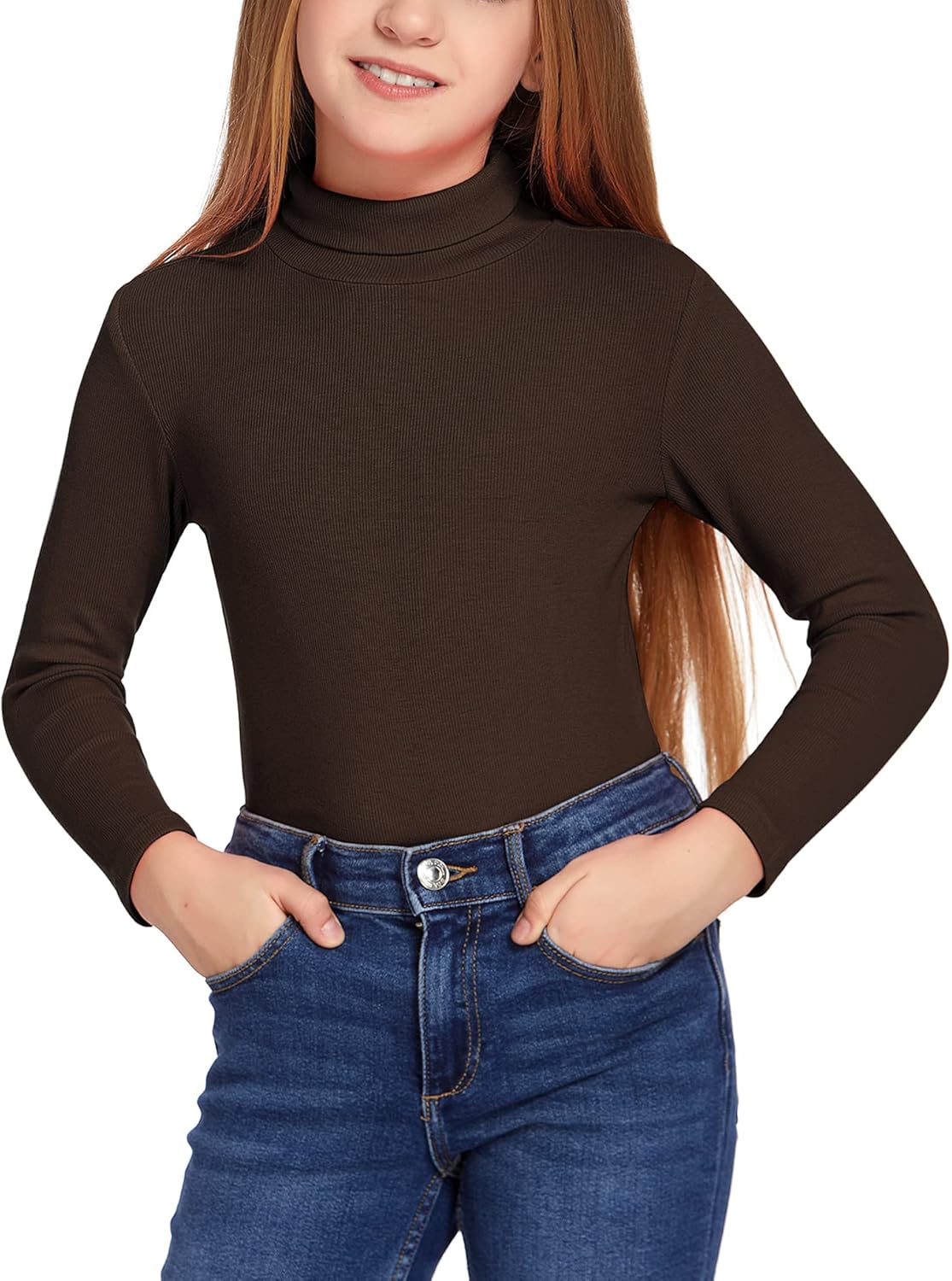 Arshiner Girls Turtleneck Sweater Kids Casual Long Sleeve Knit Pullover Tops: Clothing, Shoes & Jewelry