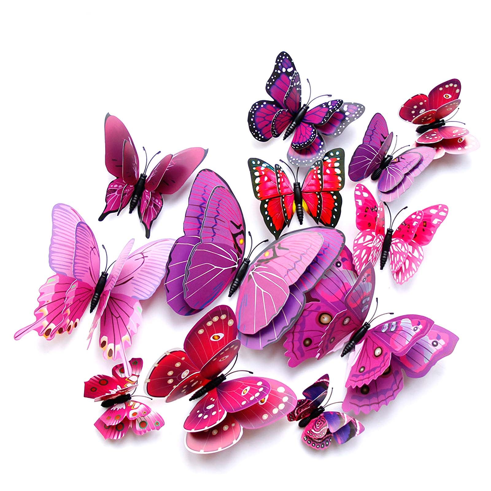 OPSEAM 3D Butterfly Wall Decor Butterfly Decorations Stickers with Magnets