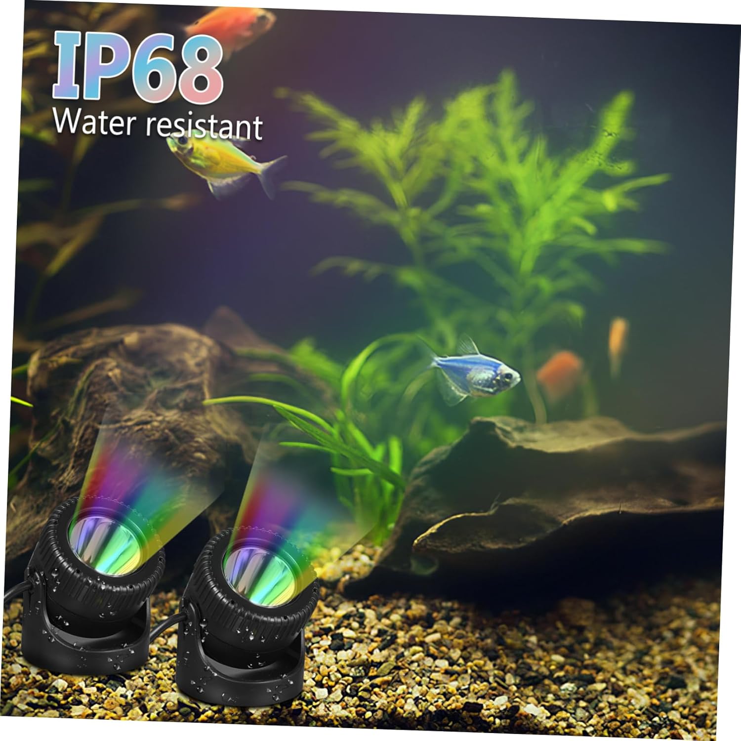 Totority Solar Yard Lights Underwater Lantern Led Garden Lights Waterproof Submersible Outdoor Decor